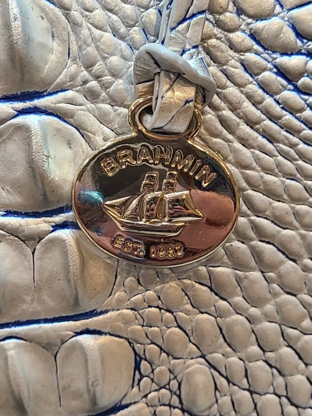 Brahmin NWT Large Duxbury Eggshell Melbourne Leather NWT